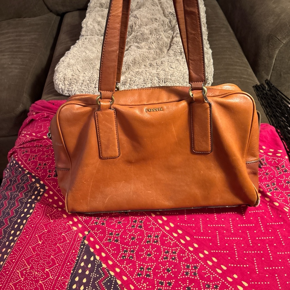 Fossil Women's Brown Leather Shoulder Bag